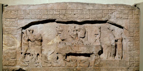 Linteau 3 de Piedras Negras, Peten, Guatemala, période classique tardive